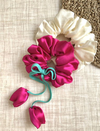 پک دو عددی اسکرانچی مو گل لاله